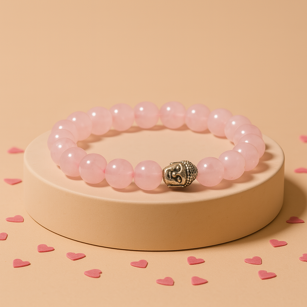 Improve Love, Relationship & Emotional Connection: Rose Quartz Bracelet - Abhimantrit & Certified